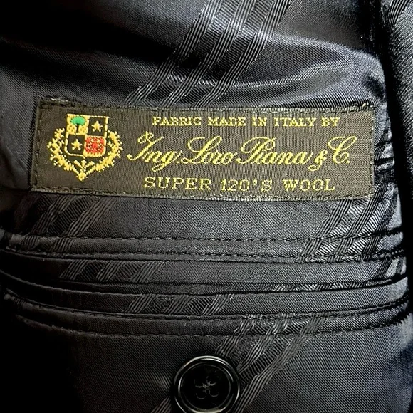 Brooks Brothers 1818 Loro Piana Blazer Navy Blue Signature Gold Button 48R USA - Picture 15 of 16